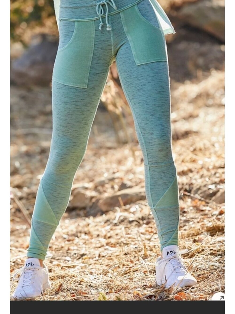 NWOT Free People FP Movement High Rise Kyoto Leggings Light Green Size XSmall